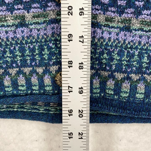 Vintage ALPS Blue Phoenix Sweater Vest XXL Fair Isle Knit Button Front Nordic - Picture 7 of 12